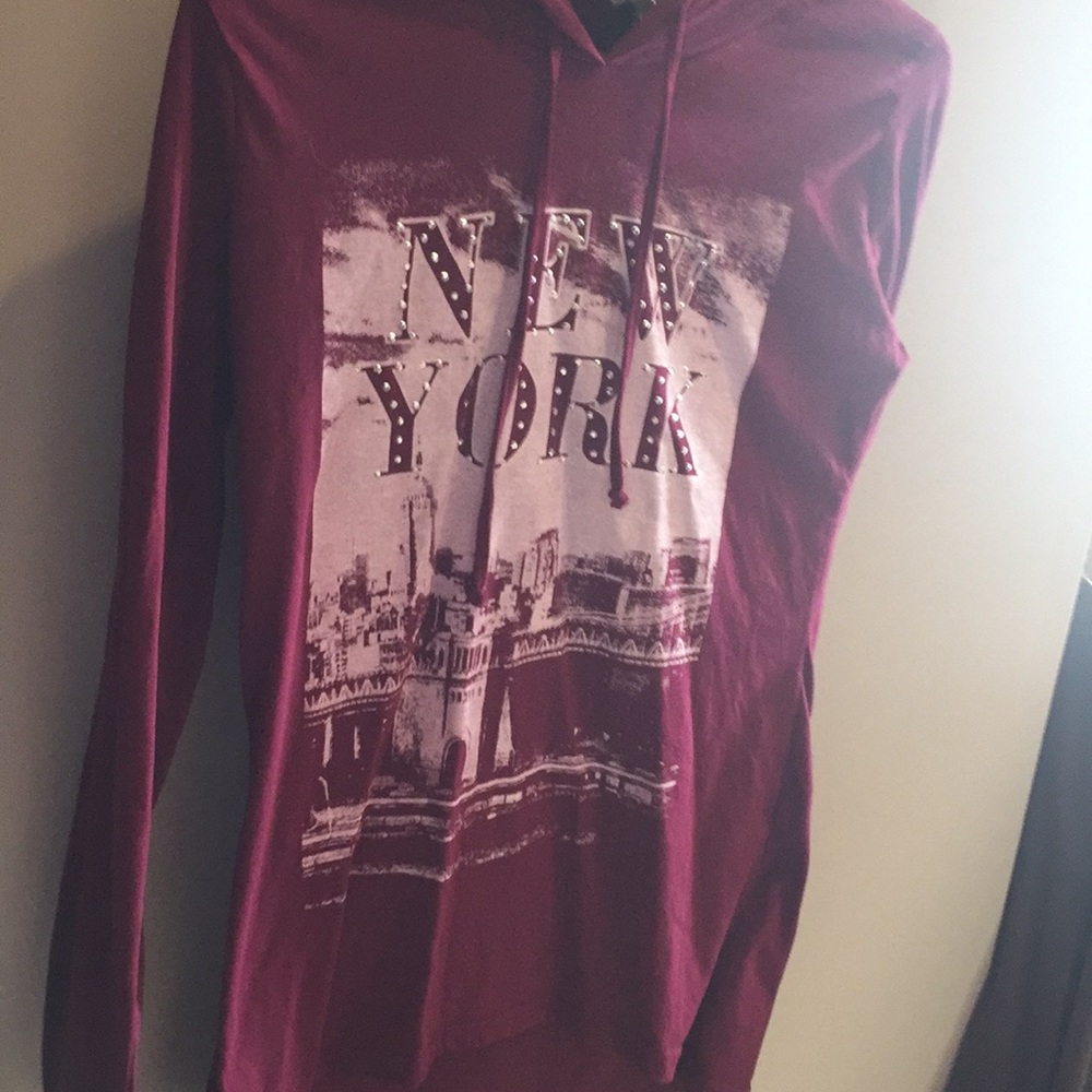 Long sleeve top with hood